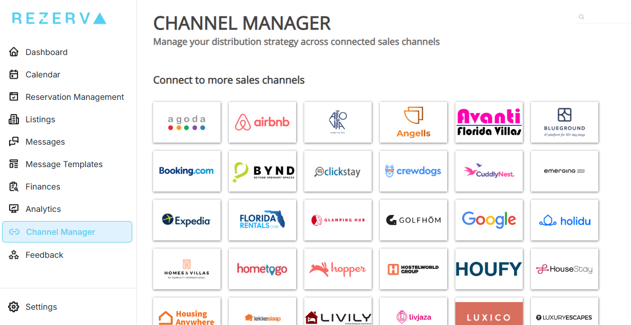 Channel Manager screenshot